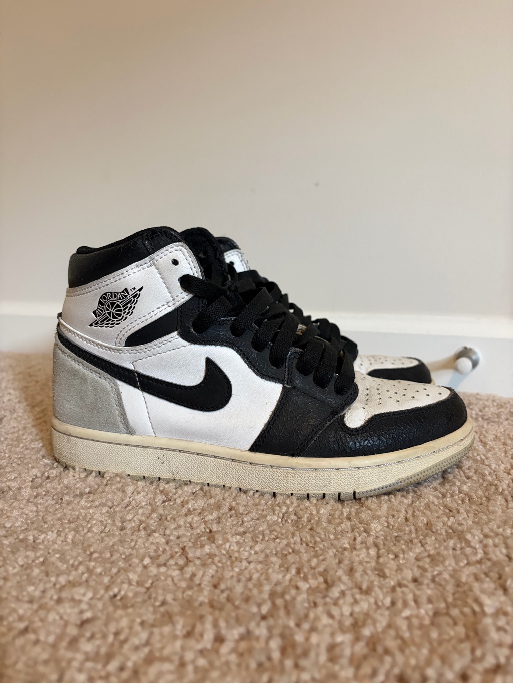 Jordan Black White Gray High-Top Sneaker